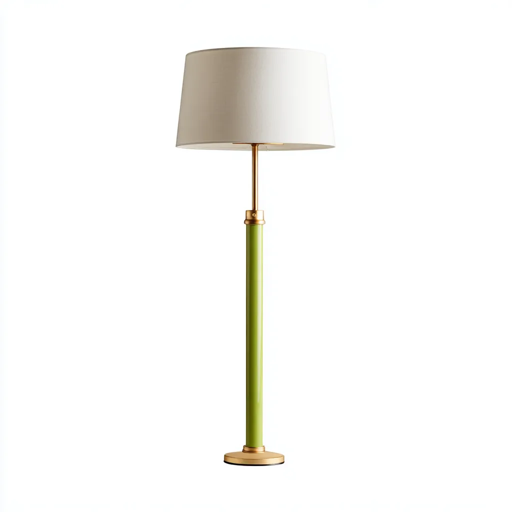 Lampada da terra-Metallo-Vetro-33x33x160 cm-Verde-Champagne-Design contemporaneo-Quietilo