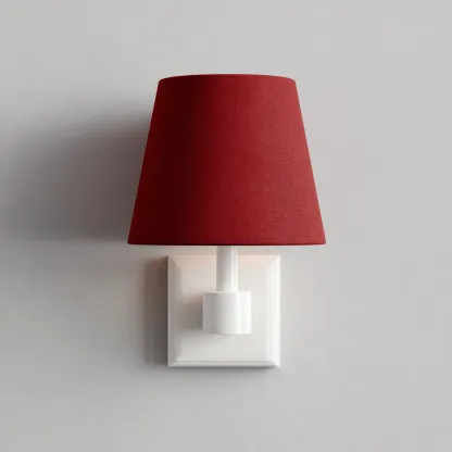 Applique-metallo-tessuto-20x16x32 cm-rosso-design moderno-Quietilo