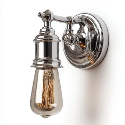 Applique-metallo-cromato-15x10x21 cm-cromato-stile vintage-Quietilo