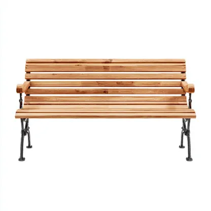 Panca da giardino-legno-metallo-165x59x88 cm-marrone-nero-design classico-Quietilo