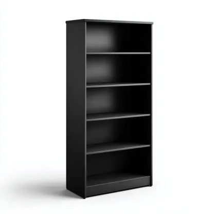 Libreria-legno-ingegnerizzato-81x29x186 cm-nero-design moderno-Quietilo