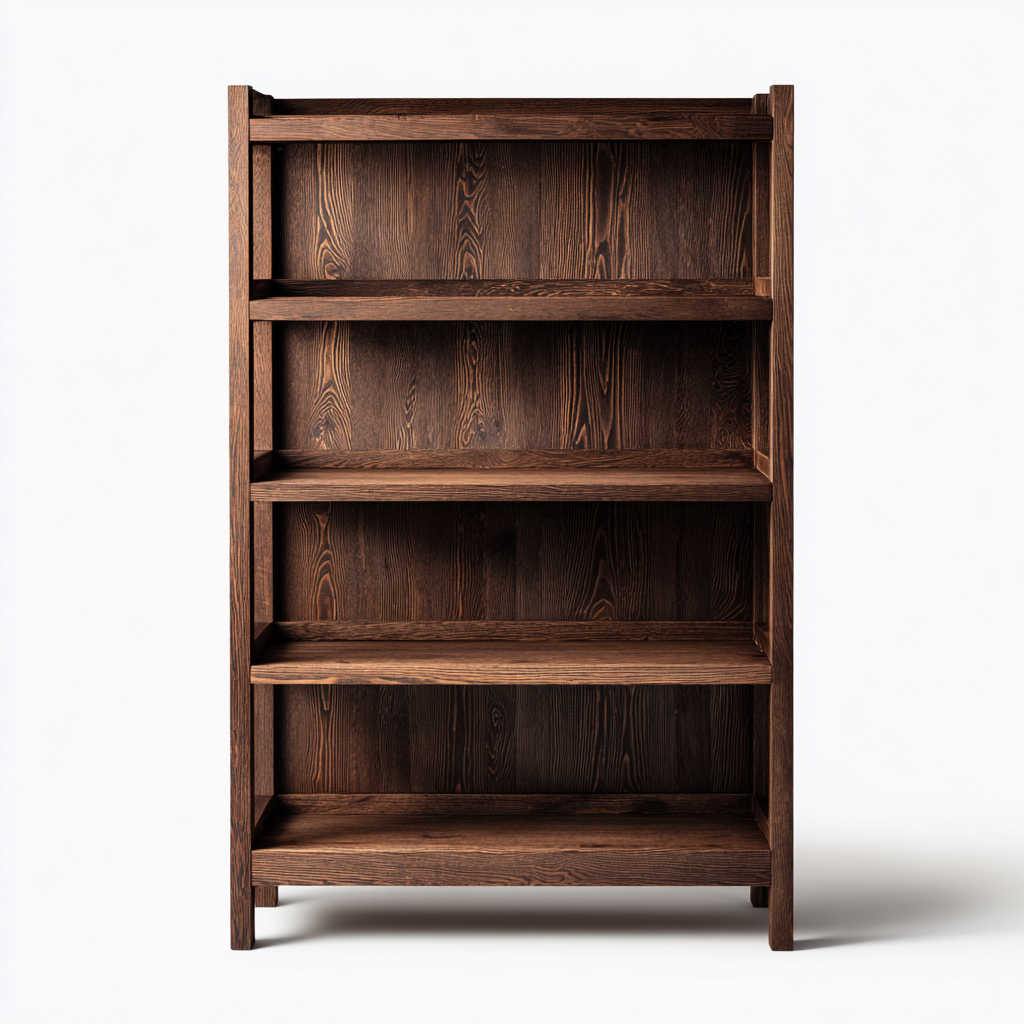 Libreria-legno-massiccio-86x32x171 cm-marrone-design moderno-Quietilo