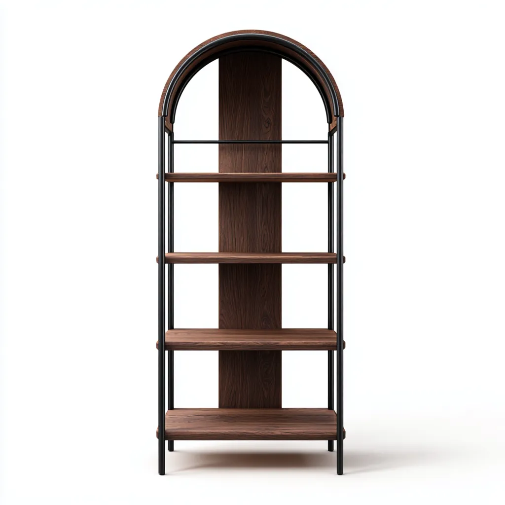 Libreria-legno-ingegnerizzato-metallo-91x34x179 cm-marrone-nero-design moderno-Quietilo