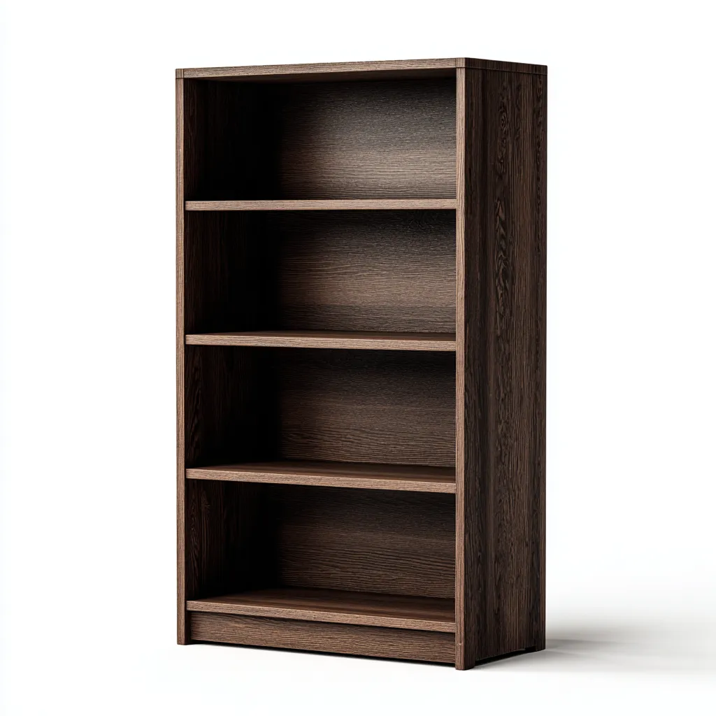 Libreria-legno-massiccio-80x32x168 cm-marrone-design moderno-Quietilo