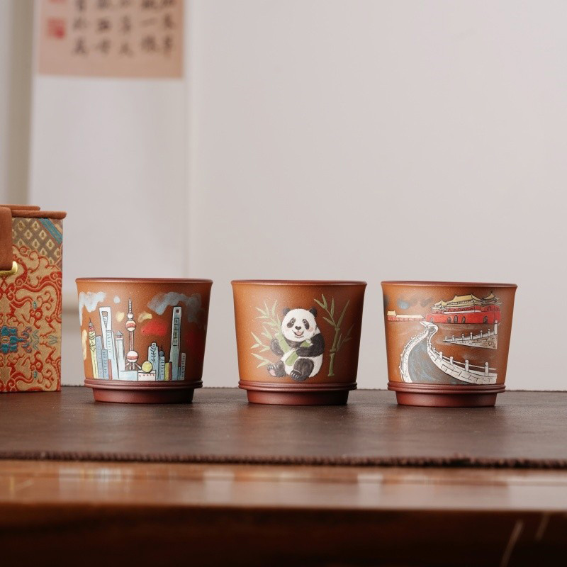 Hand-painted Zisha teacup