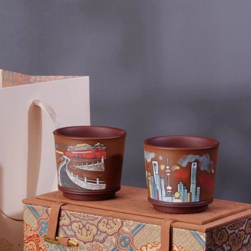 Hand-painted Zisha teacup