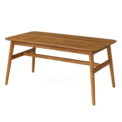 Table de salle à manger rectangulaire en bois massif marron 150×80×75 cm