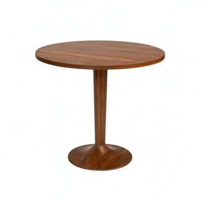 Table de salle à manger ronde en bois de noyer