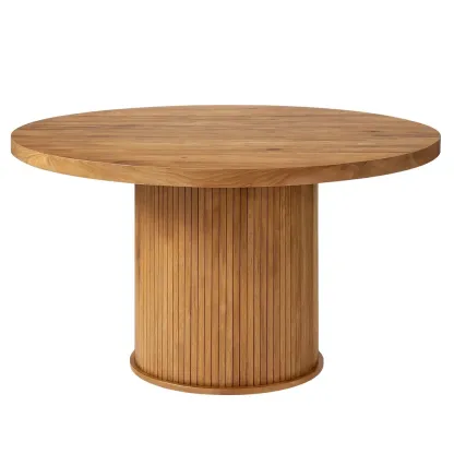 Table de salle à manger ronde en chêne massif