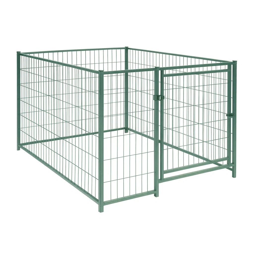 Clôture pour chien extérieure en acier vert