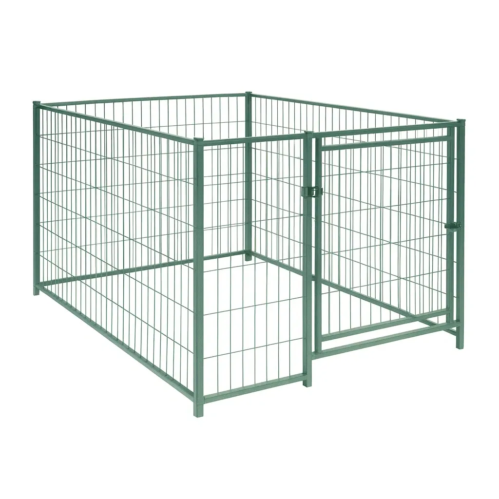 Clôture pour chien extérieure en acier vert