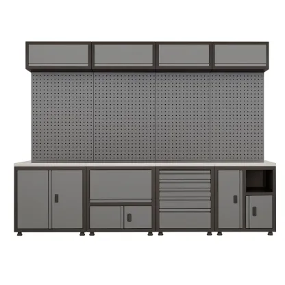 Système de rangement modulaire pour outils en métal avec panneaux perforés