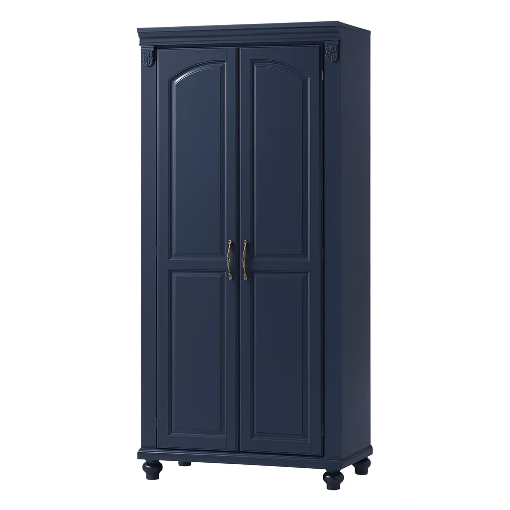 Armoire en bois bleu à 2 portes
