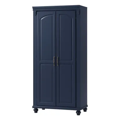 Armoire en bois bleu à 2 portes