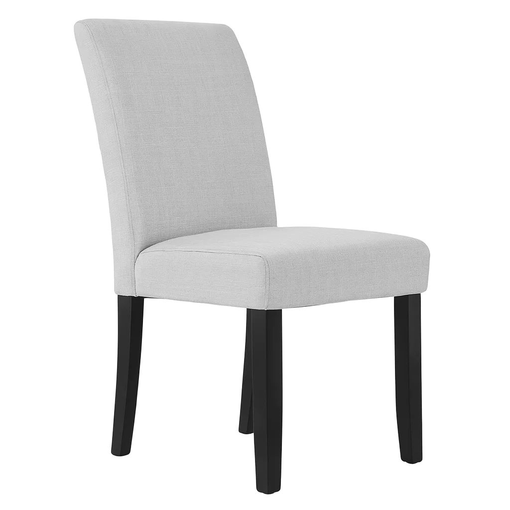 Chaises de salle à manger en tissu polyester gris