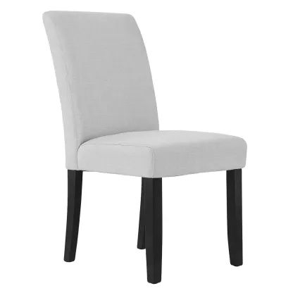 Chaises de salle à manger en tissu polyester gris