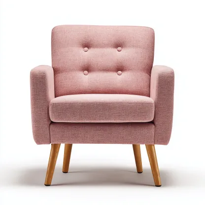 Fauteuil tissu 78x80x88 cm rose style scandinave pour salon-Nicheoliq