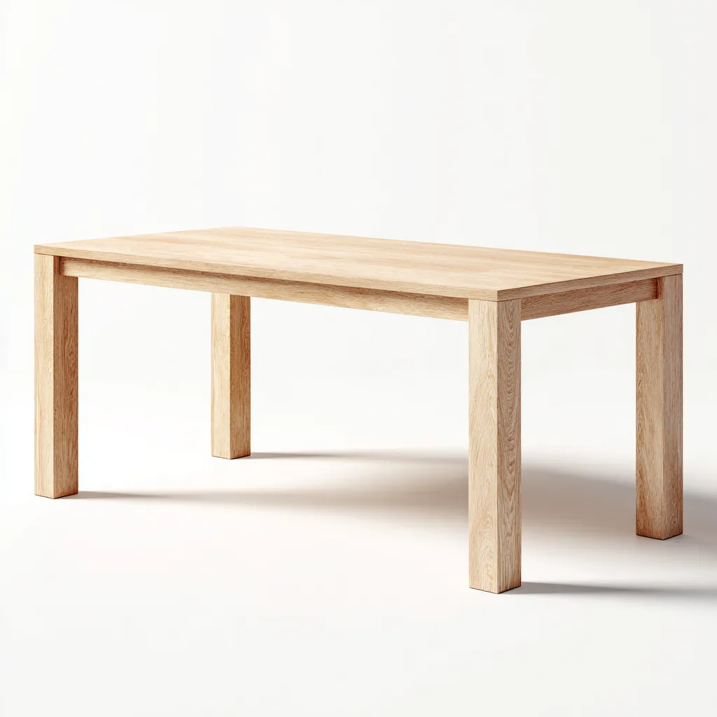 Table à manger en bois 150x80x75 cm - beige - style moderne adapté à la salle à manger-Nicheoliq