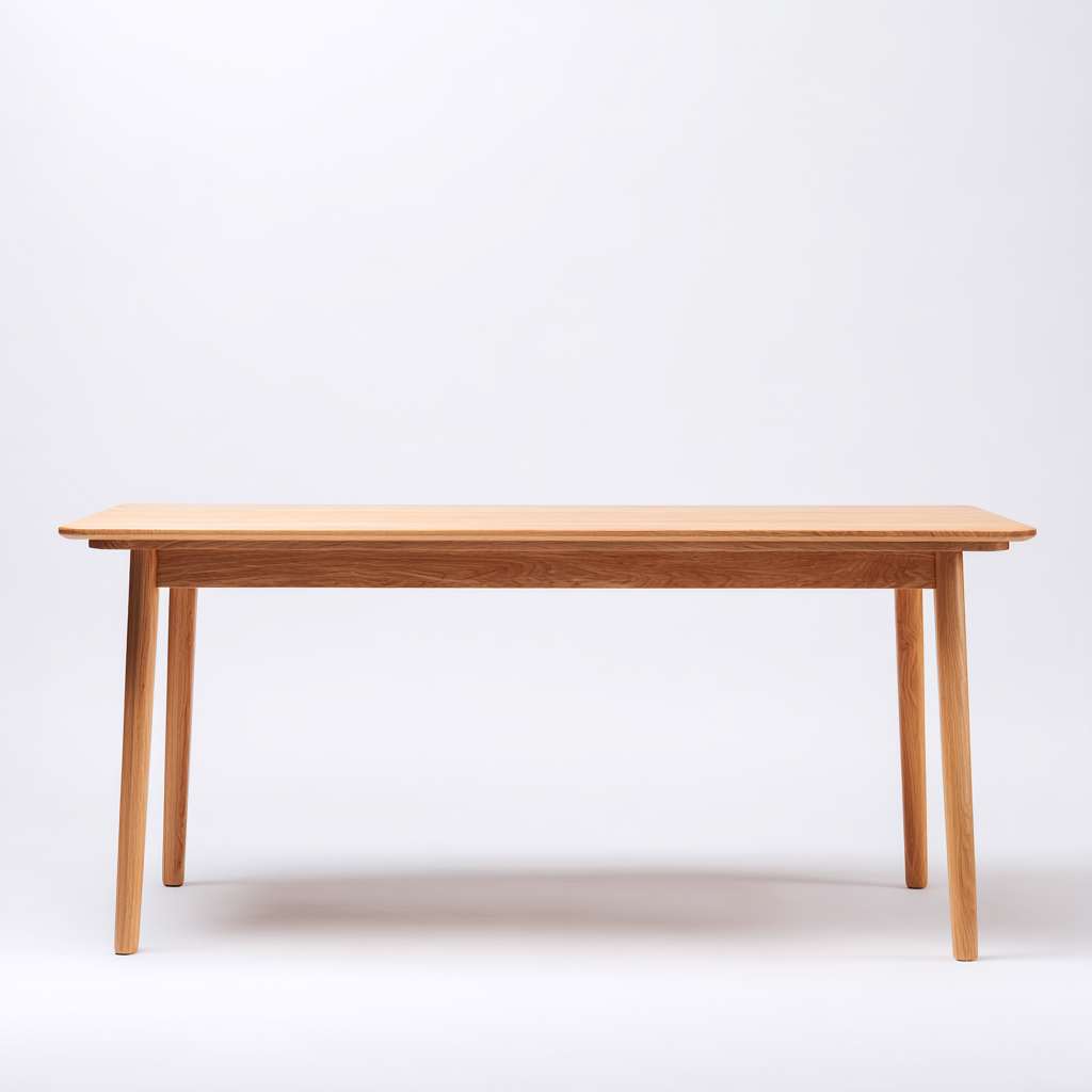 Table à manger en bois 160x85x75 cm - chêne clair - style moderne adapté à la salle à manger-Nicheoliq