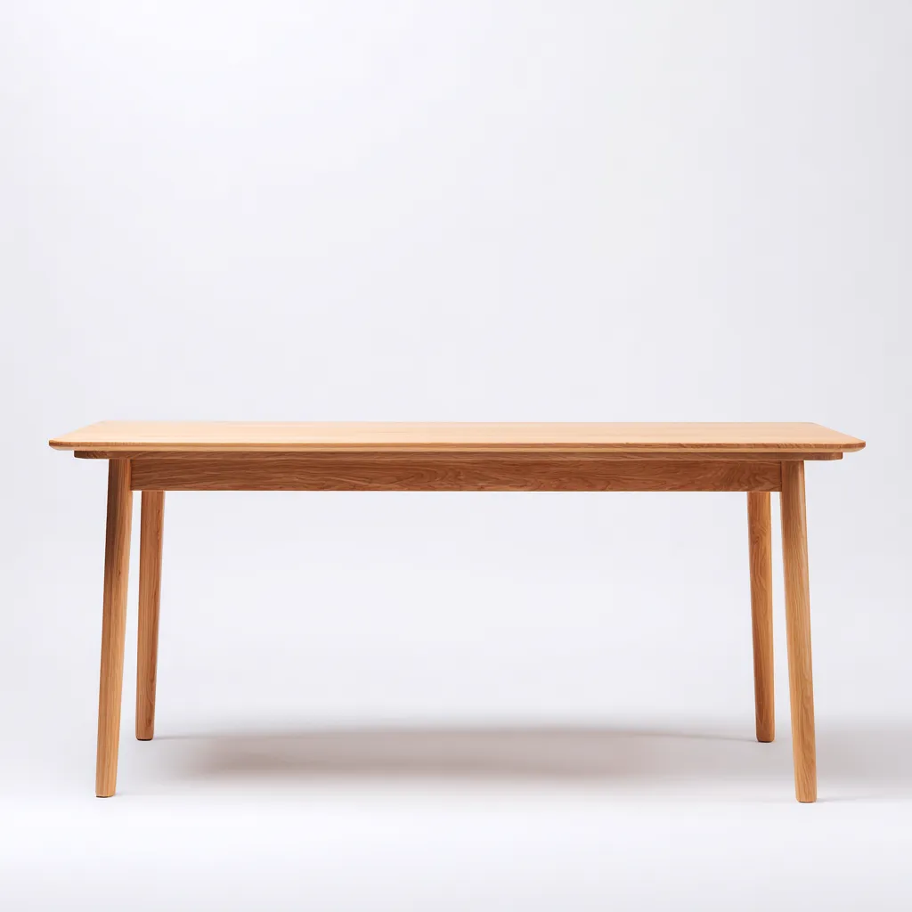 Table à manger en bois 160x85x75 cm - chêne clair - style moderne adapté à la salle à manger-Nicheoliq