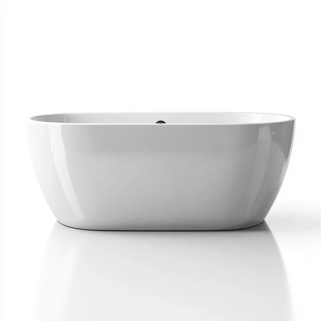 Baignoire autoportante en acrylique 170x80x58 cm - blanc - design moderne - adaptée à la salle de bain-Nicheoliq