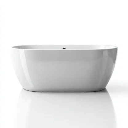 Baignoire autoportante en acrylique 170x80x58 cm - blanc - design moderne - adaptée à la salle de bain-Nicheoliq