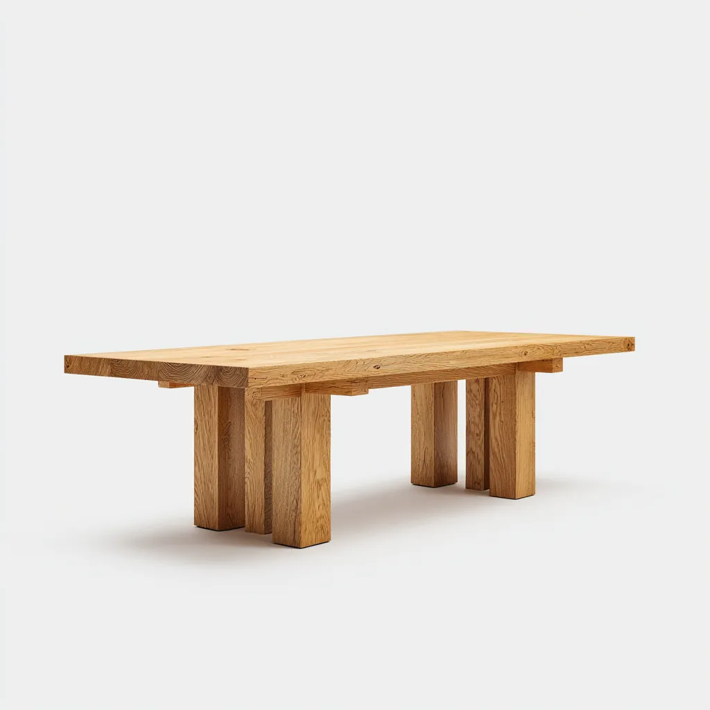 Table à manger bois massif 200x90x75 cm - naturel - adapté à la salle à manger - design contemporain-Nicheoliq