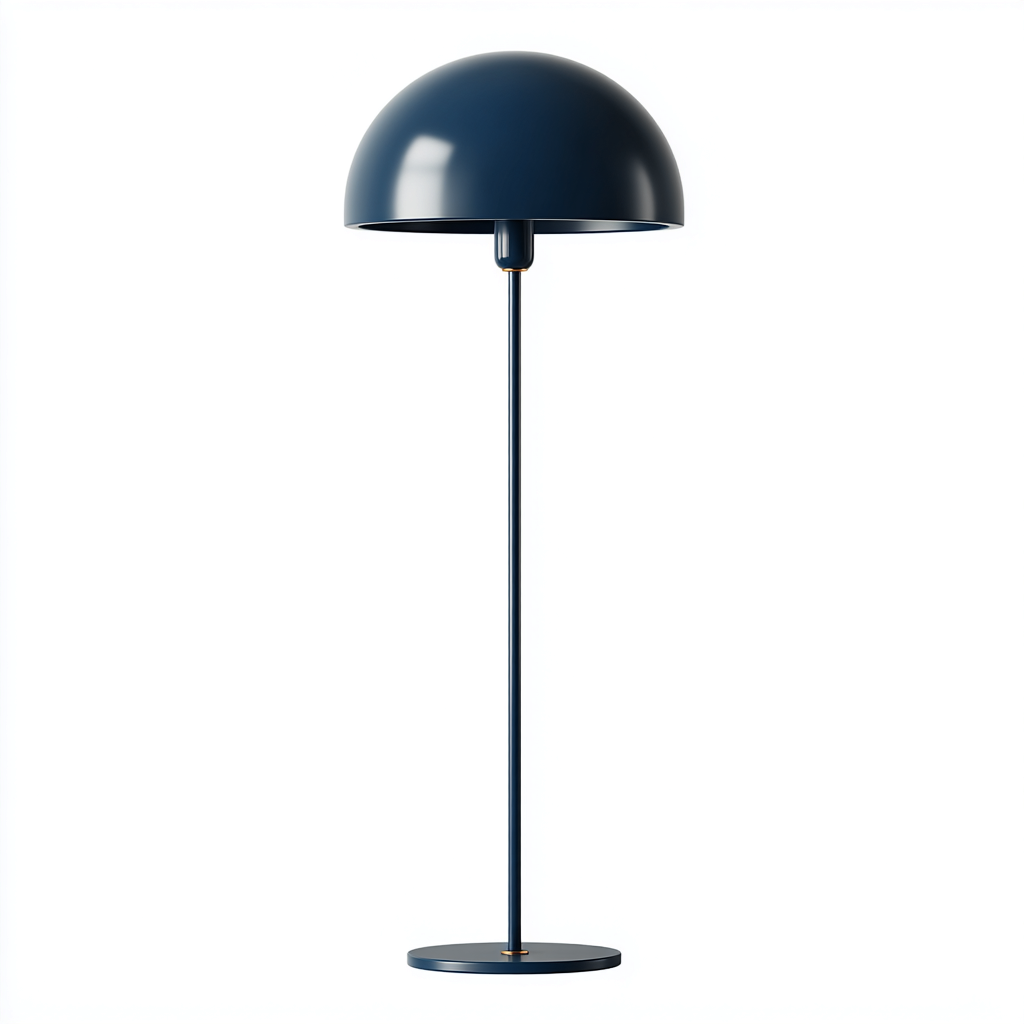 Lampadaire métal 28x28x150 cm - bleu - usage intérieur - design moderne-Nicheoliq