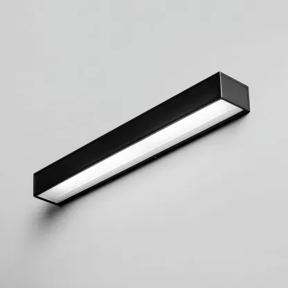 Plafonnier LED métal 70x6x6 cm noir pour salon - design moderne-Nicheoliq