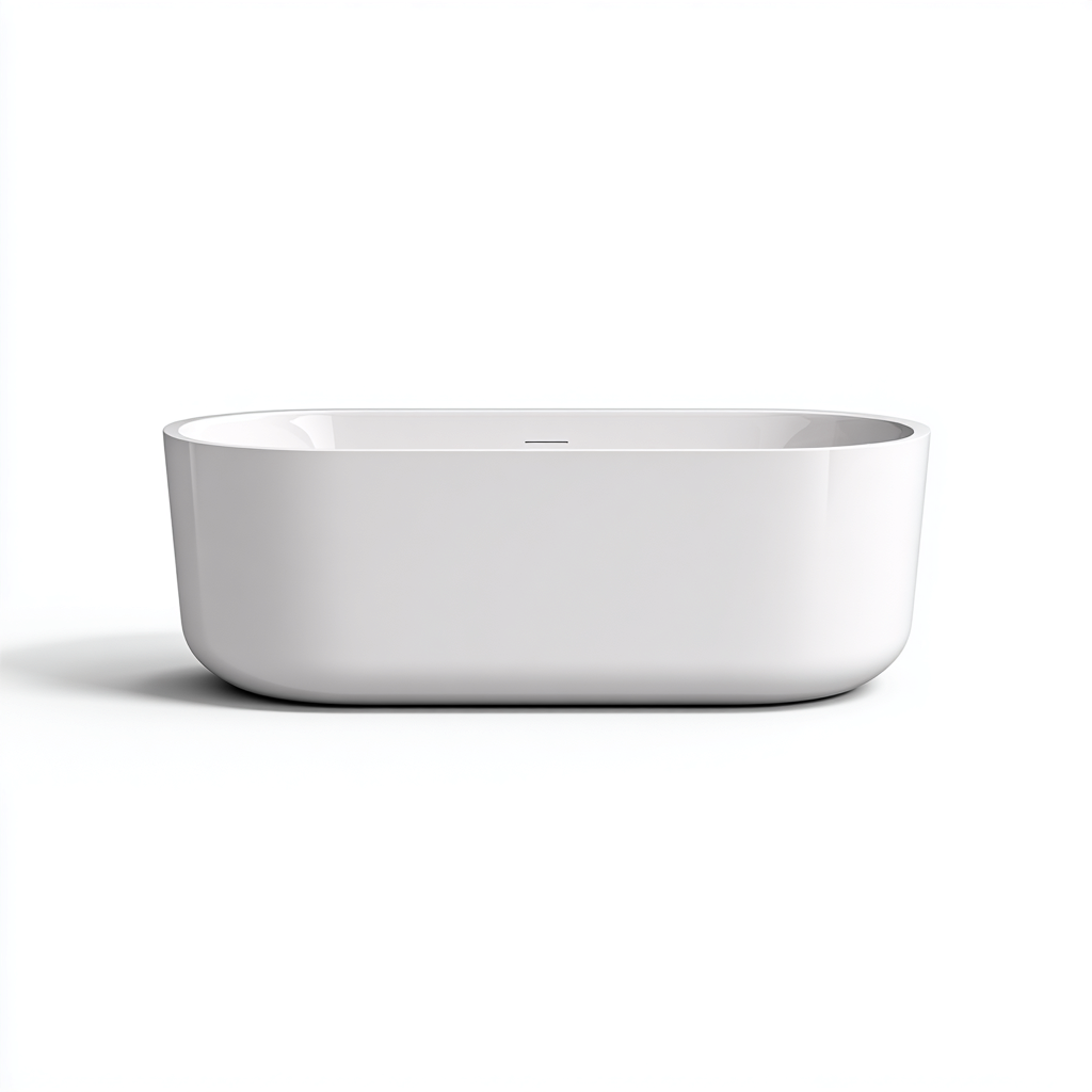 Baignoire acrylique 165x78x60 cm blanc style moderne pour salle de bain-Nicheoliq