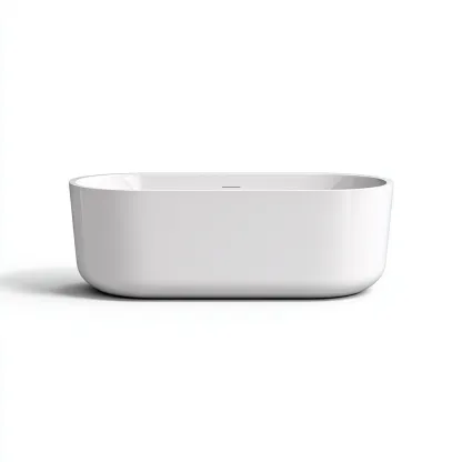 Baignoire acrylique 165x78x60 cm blanc style moderne pour salle de bain-Nicheoliq