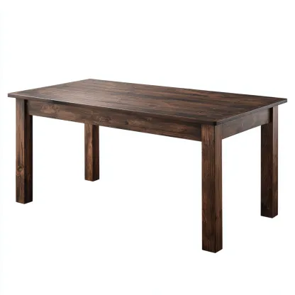 Table à manger bois massif 180x90x75 cm - marron foncé - adapté à la salle à manger - design contemporain-Nicheoliq