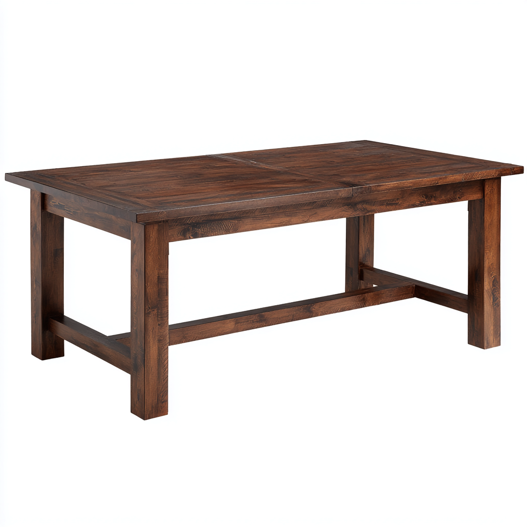 Table à manger bois massif 180x90x75 cm - marron foncé - adapté à la salle à manger - design contemporain-Nicheoliq