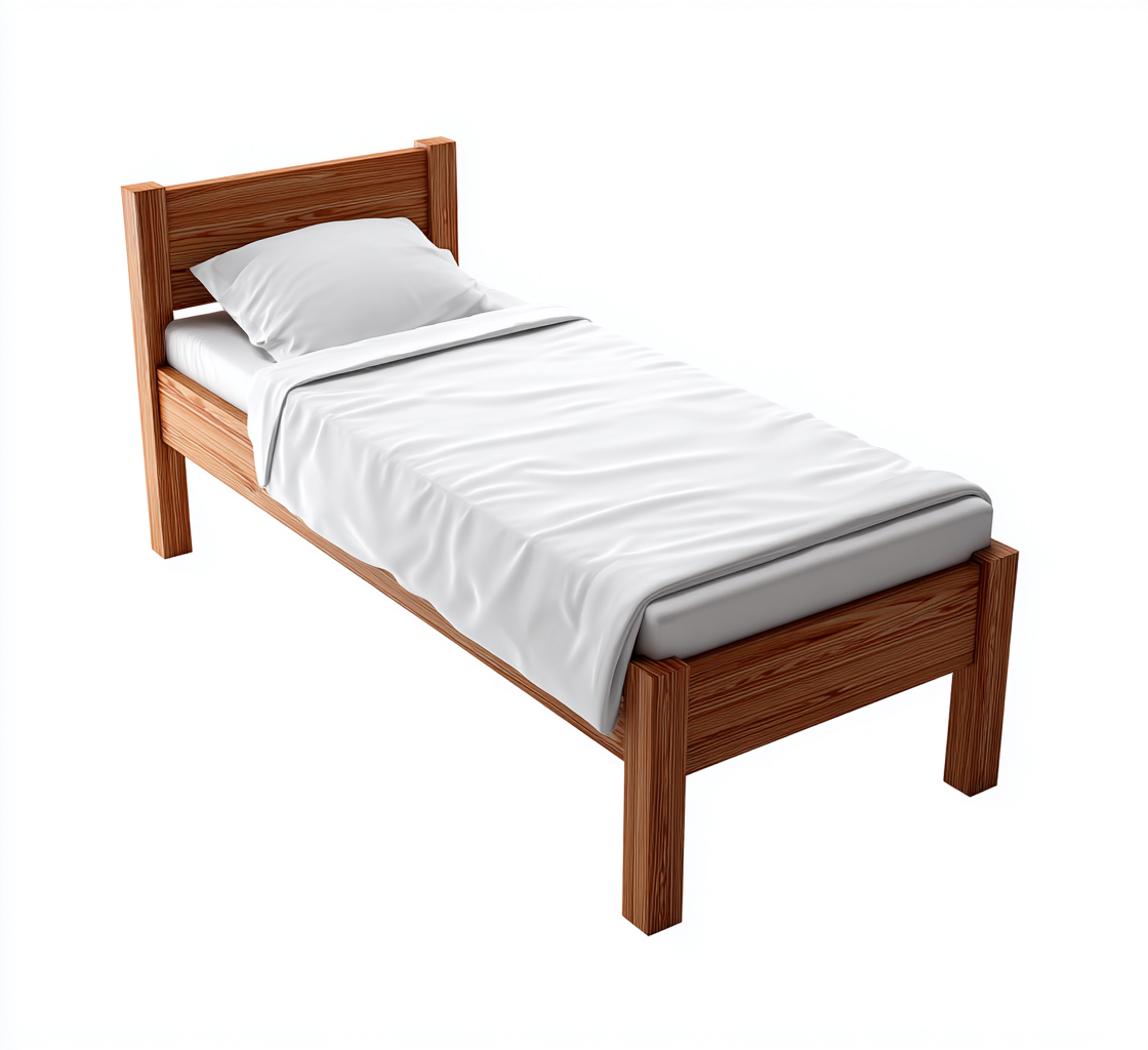 Lit 1 place bois naturel 200x90x85 cm - cadre en bois massif - style classique pour chambre-Nicheoliq