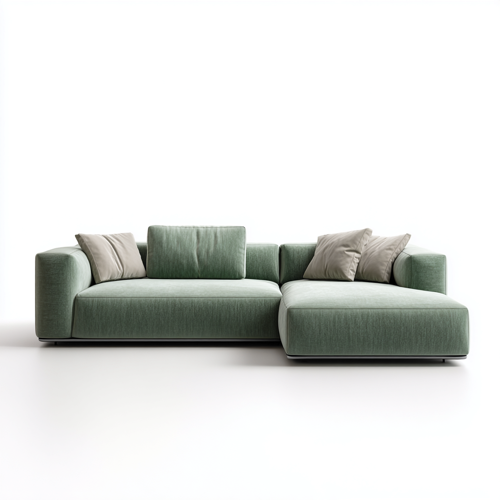 Canapé d'angle tissu 280x180x70 cm - vert - design moderne pour salon-Nicheoliq