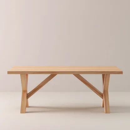 Table à manger bois massif 200x90x75 cm - naturel - adapté à la salle à manger - design contemporain-Nicheoliq