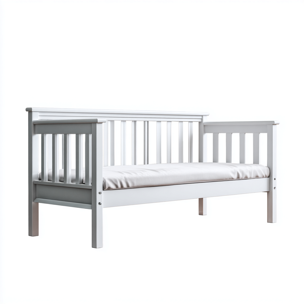 Canapé-lit en bois 200x90x85 cm blanc pour chambre - style moderne épuré-Nicheoliq