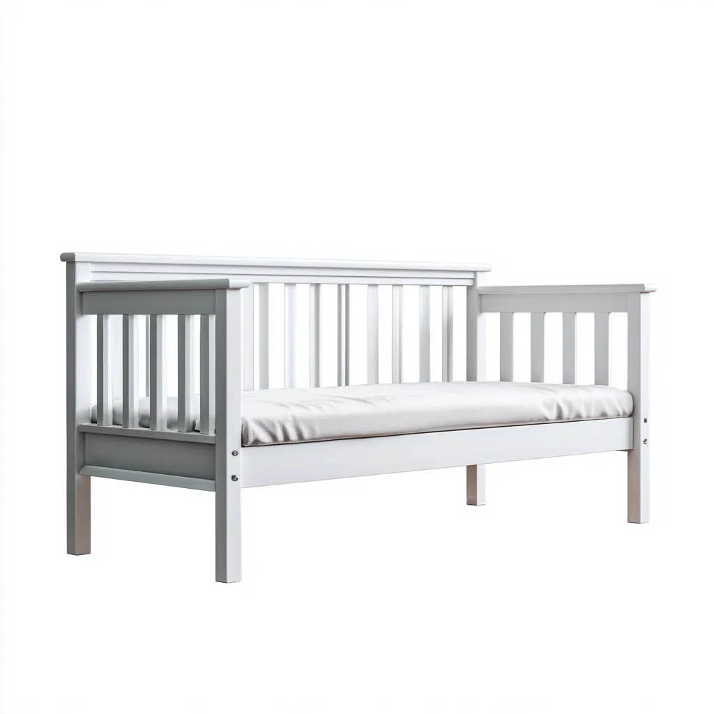 Canapé-lit en bois 200x90x85 cm blanc pour chambre - style moderne épuré-Nicheoliq