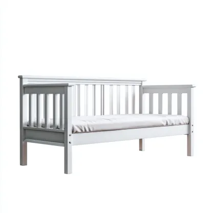 Canapé-lit en bois 200x90x85 cm blanc pour chambre - style moderne épuré-Nicheoliq