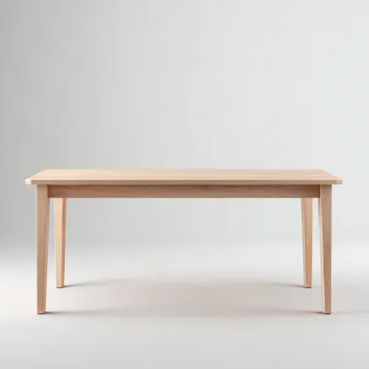 Table à manger bois massif 180x90x75 cm - naturel - adapté à la salle à manger - design contemporain-Nicheoliq