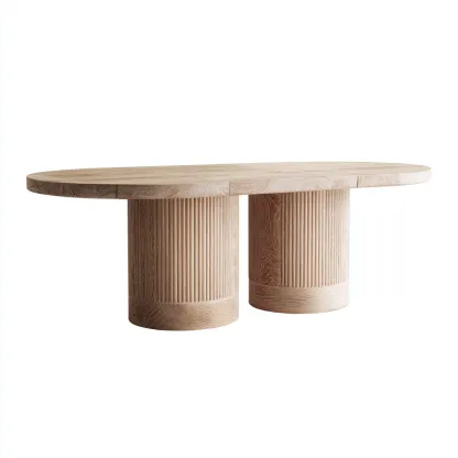 Table à manger bois massif 200x100x75 cm - beige - adapté à la salle à manger - design contemporain-Nicheoliq
