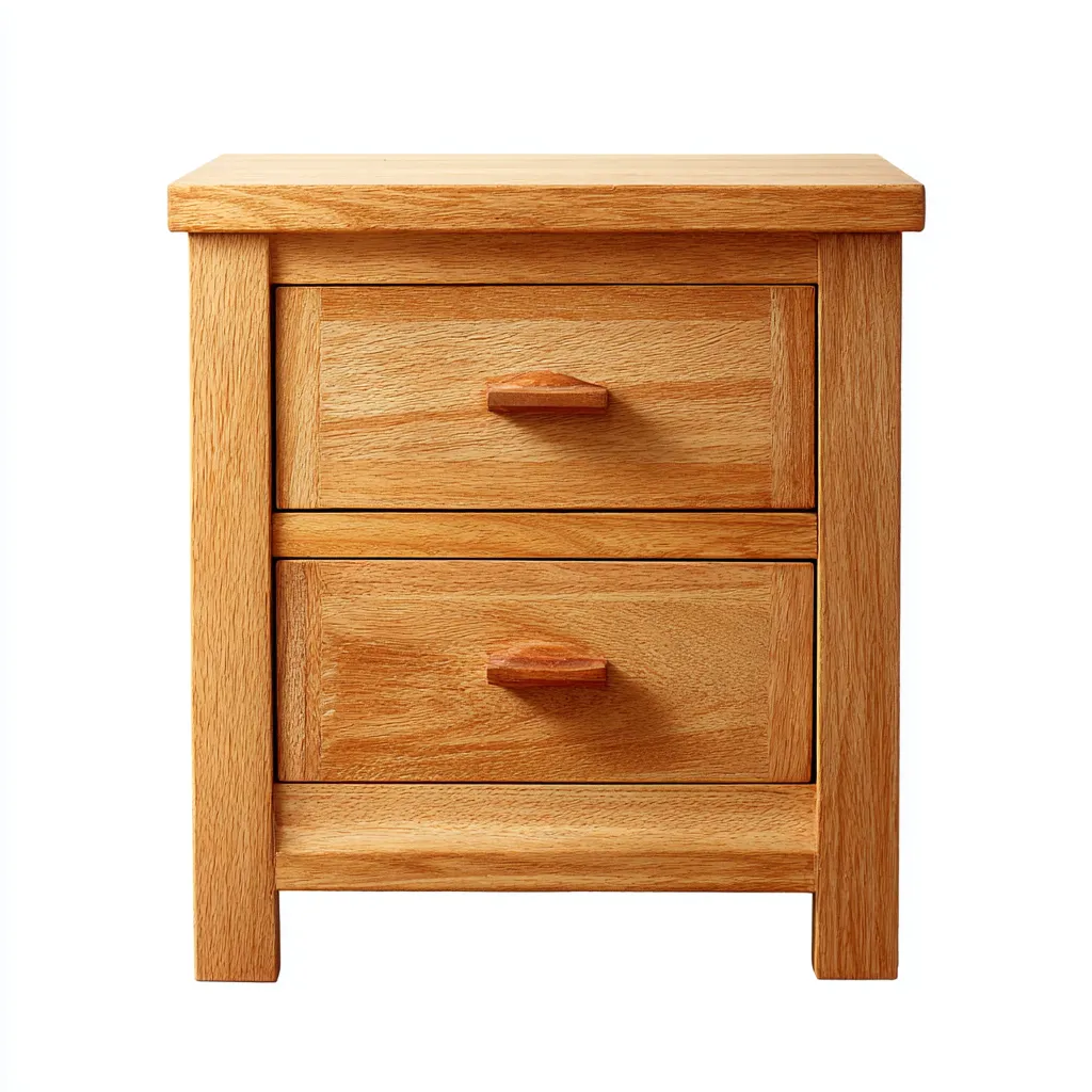 Table de chevet bois 45x35x55 cm bois naturel adaptée à la chambre style classique-Nicheoliq