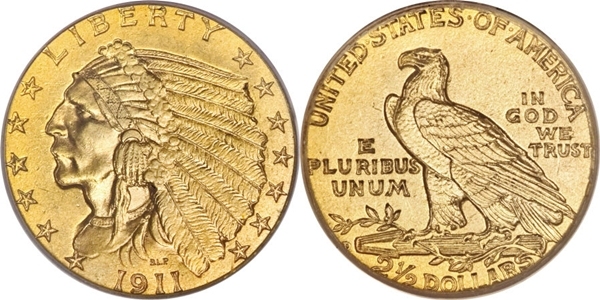 1908-1929 Indian Head $5 Gold Coin Fine Uncirculated Limited Edition