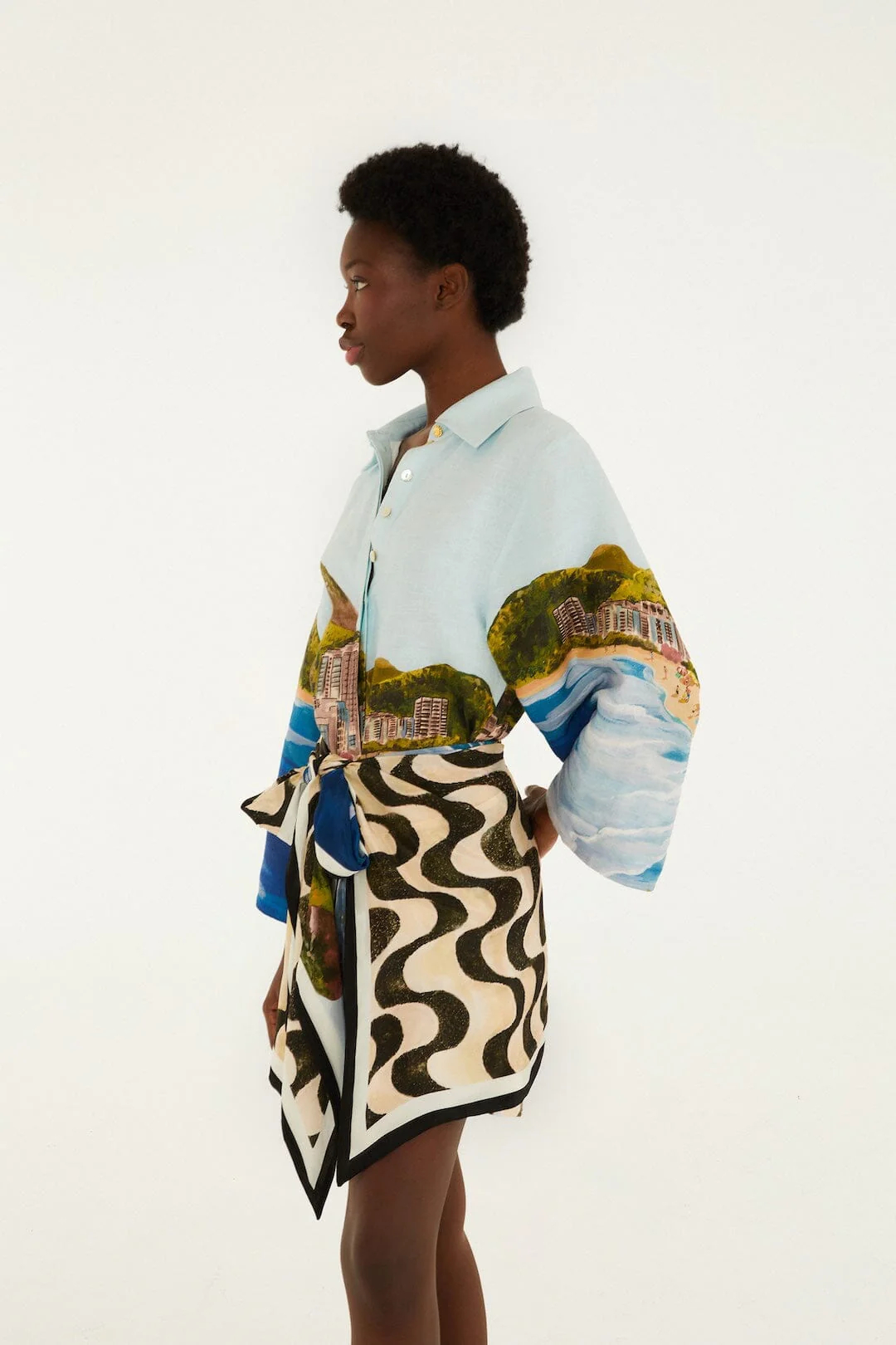 Copacabana Sunset Linen Kimono Set