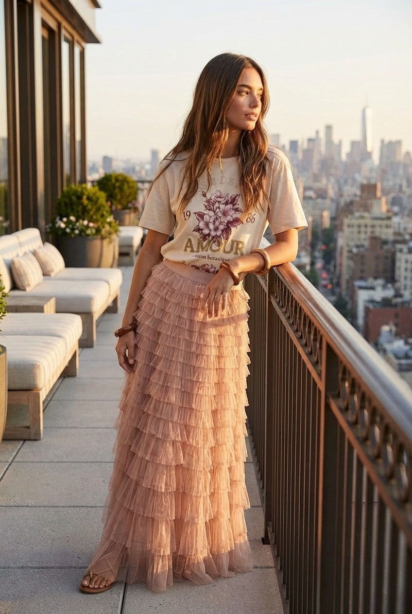Amélie Floral Flow Midi Skirt