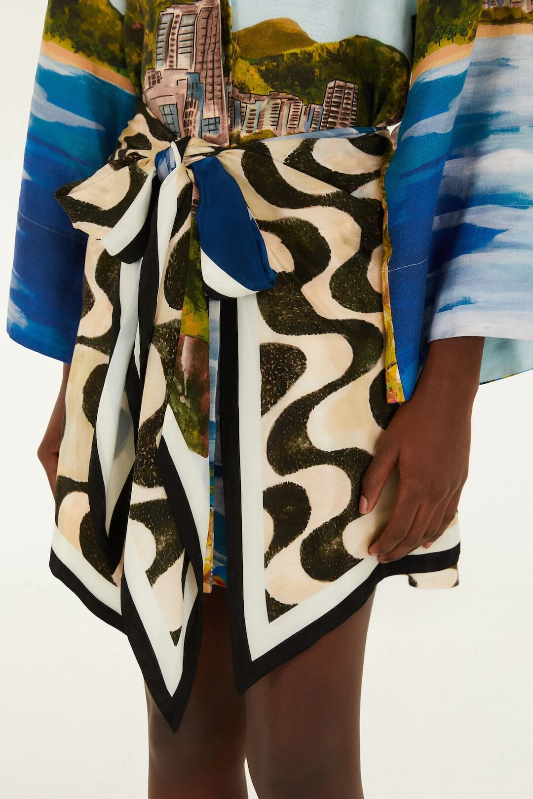 Copacabana Sunset Linen Kimono Set