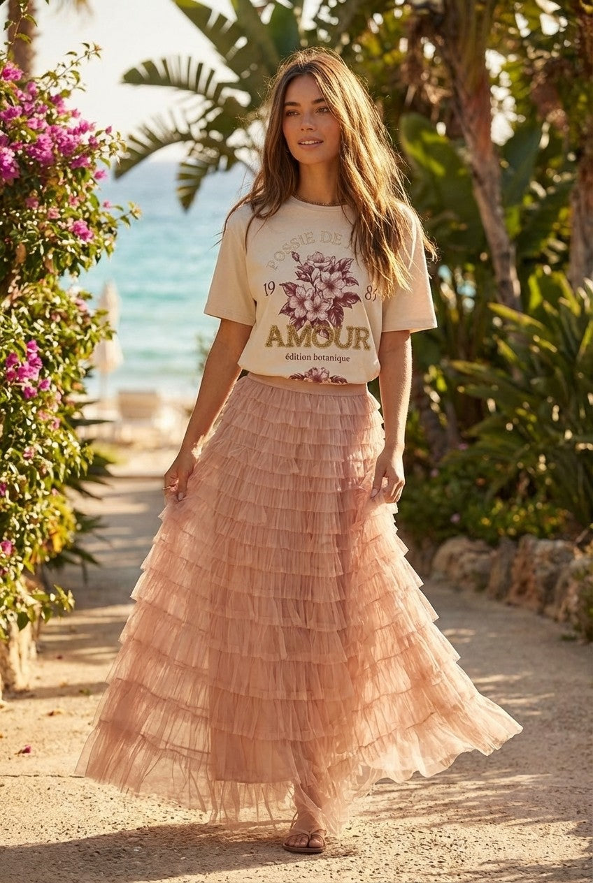 Amélie Floral Flow Midi Skirt