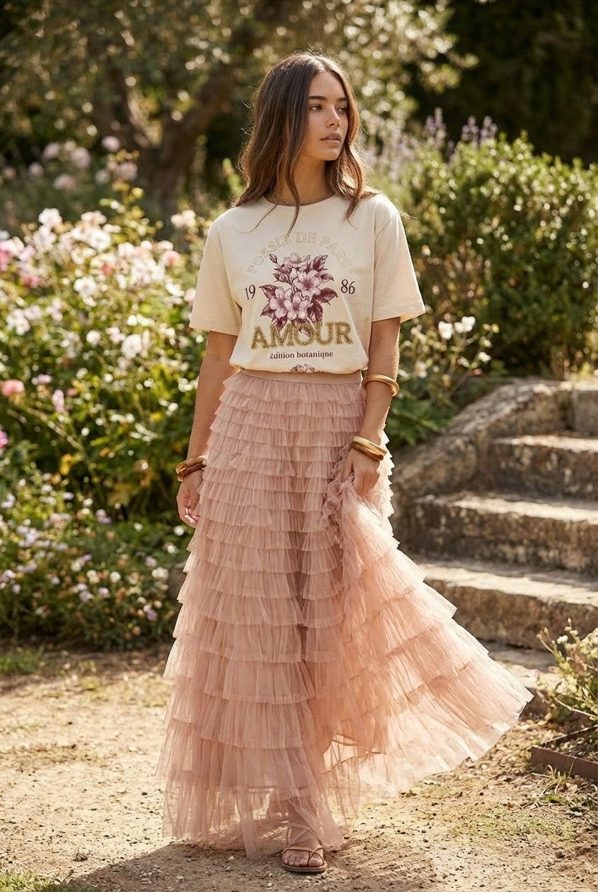 Amélie Floral Flow Midi Skirt