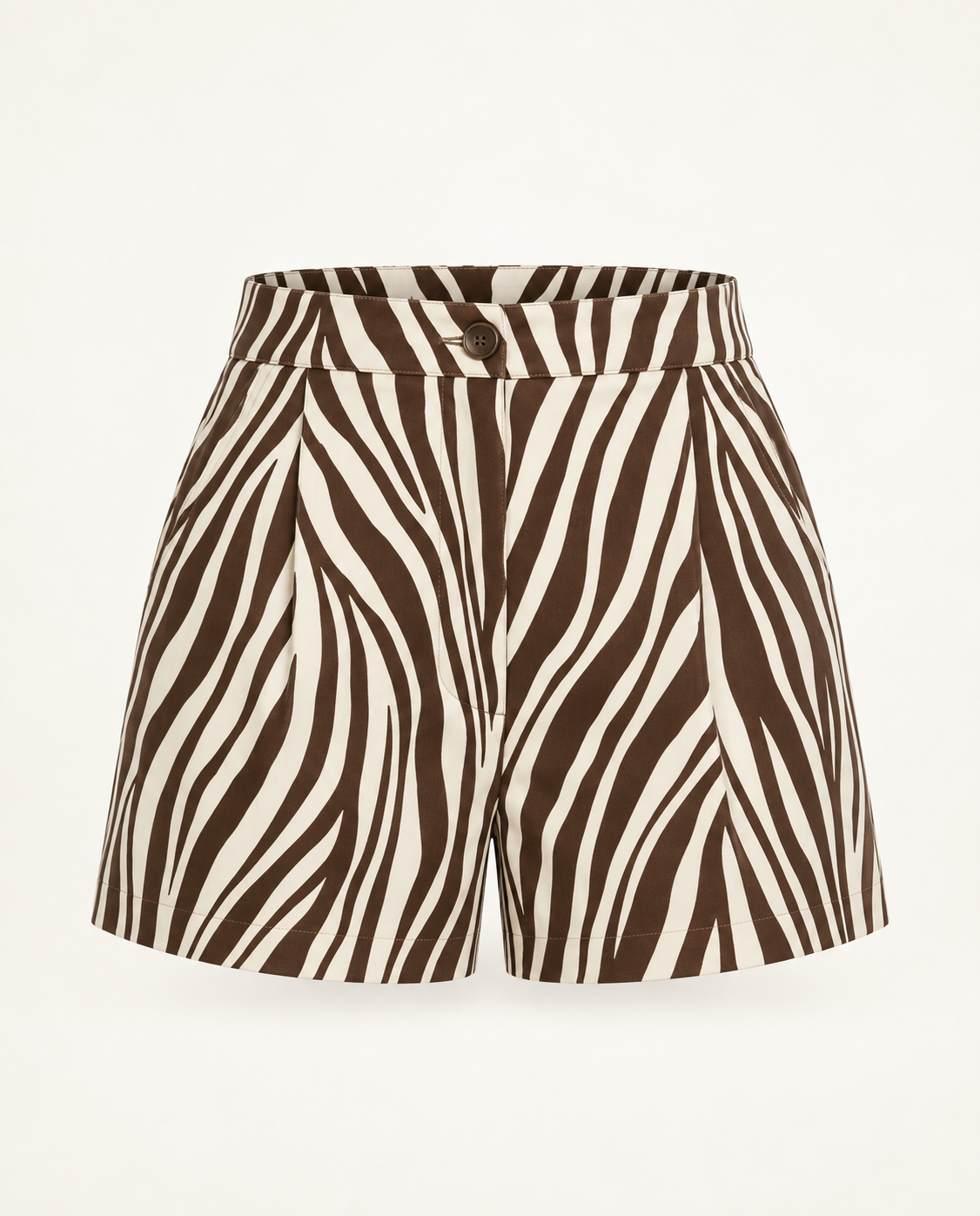 Brown Zebra Print Blazer & Shorts