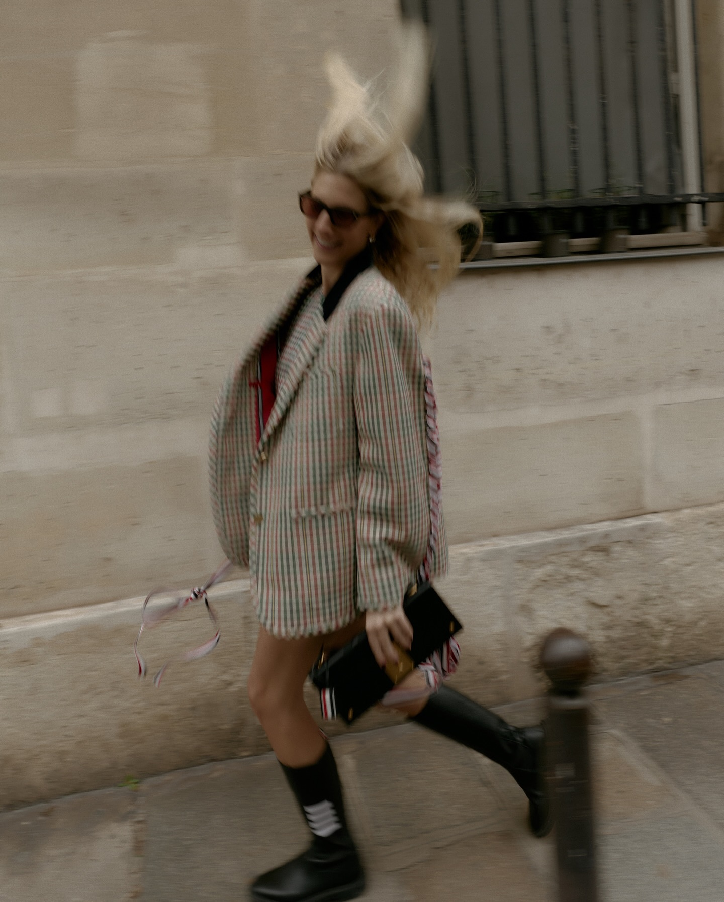 Paris Check Ribbon Blazer